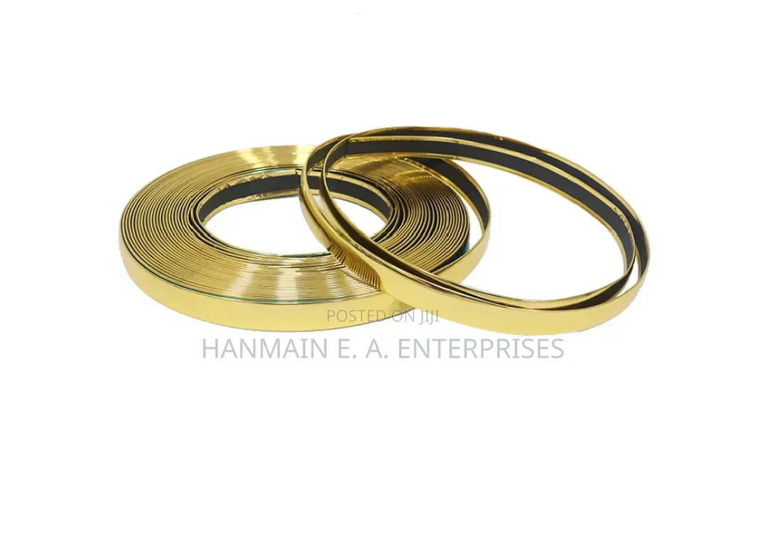 50m Flexible Self-Adhesive Gold PVC Edge Strip for Furniture Trimming