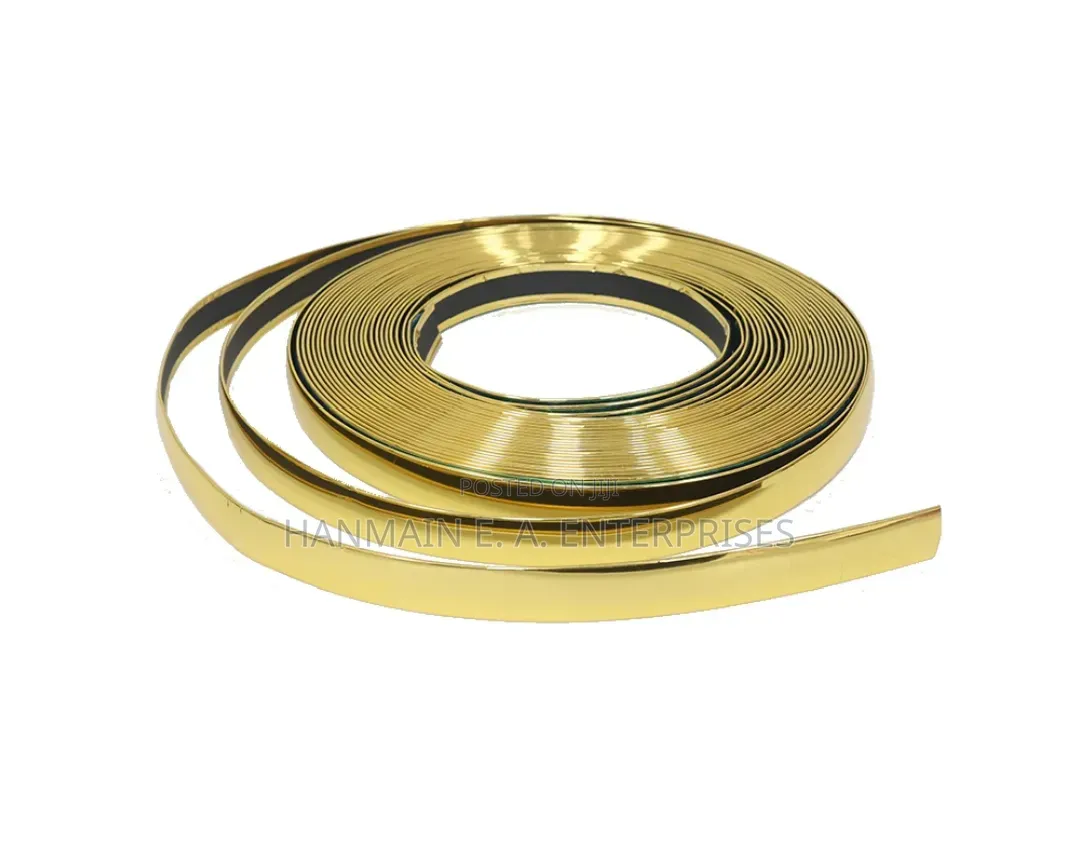 50m Flexible Self-Adhesive Gold PVC Edge Strip for Furniture Trimming