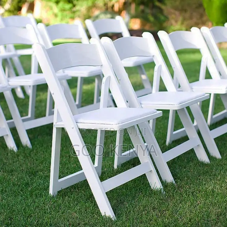Home Chair; Portable White Plastic Folding Chair