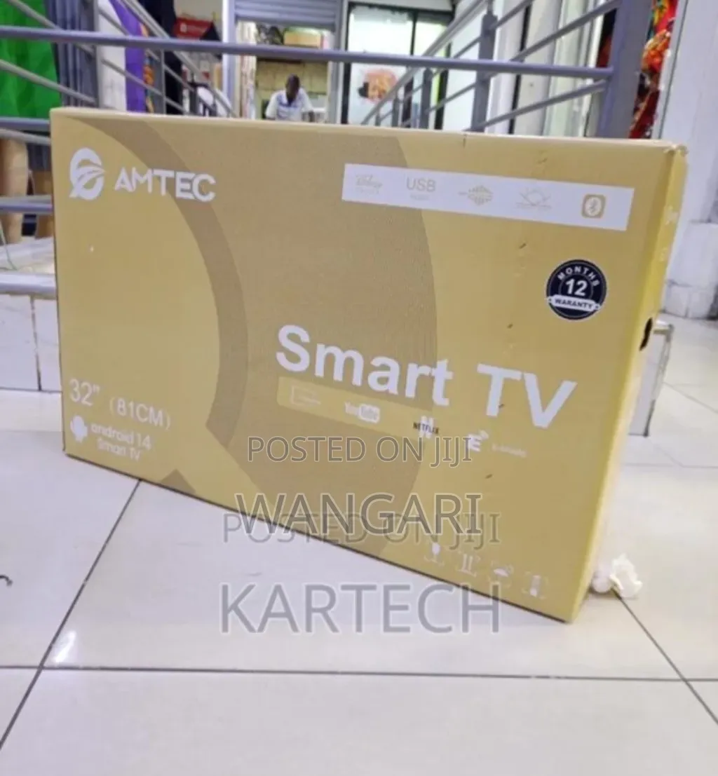 Brown Carton Amtec 32inch Smart Tv. Original