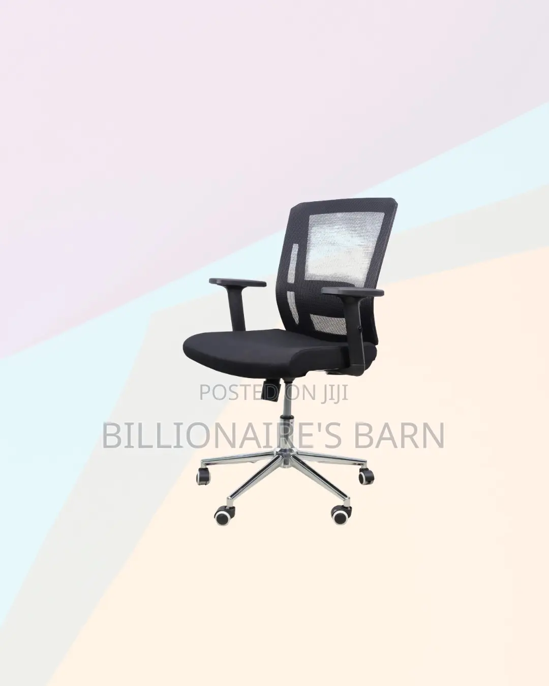 The Barn Origin Chair Mid Back Chrome Base Durable Adjustable