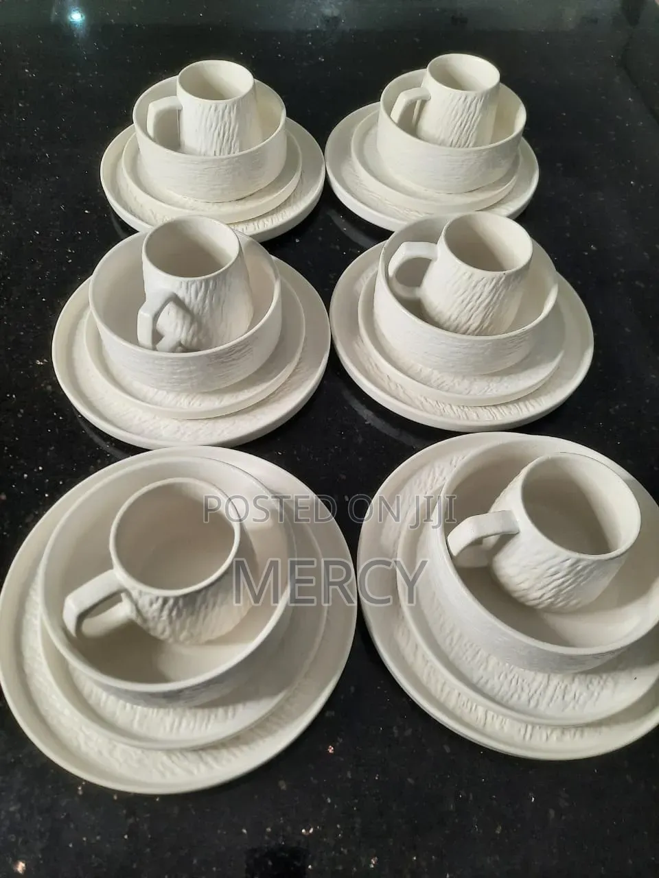 Black Ceramic Dinner Set