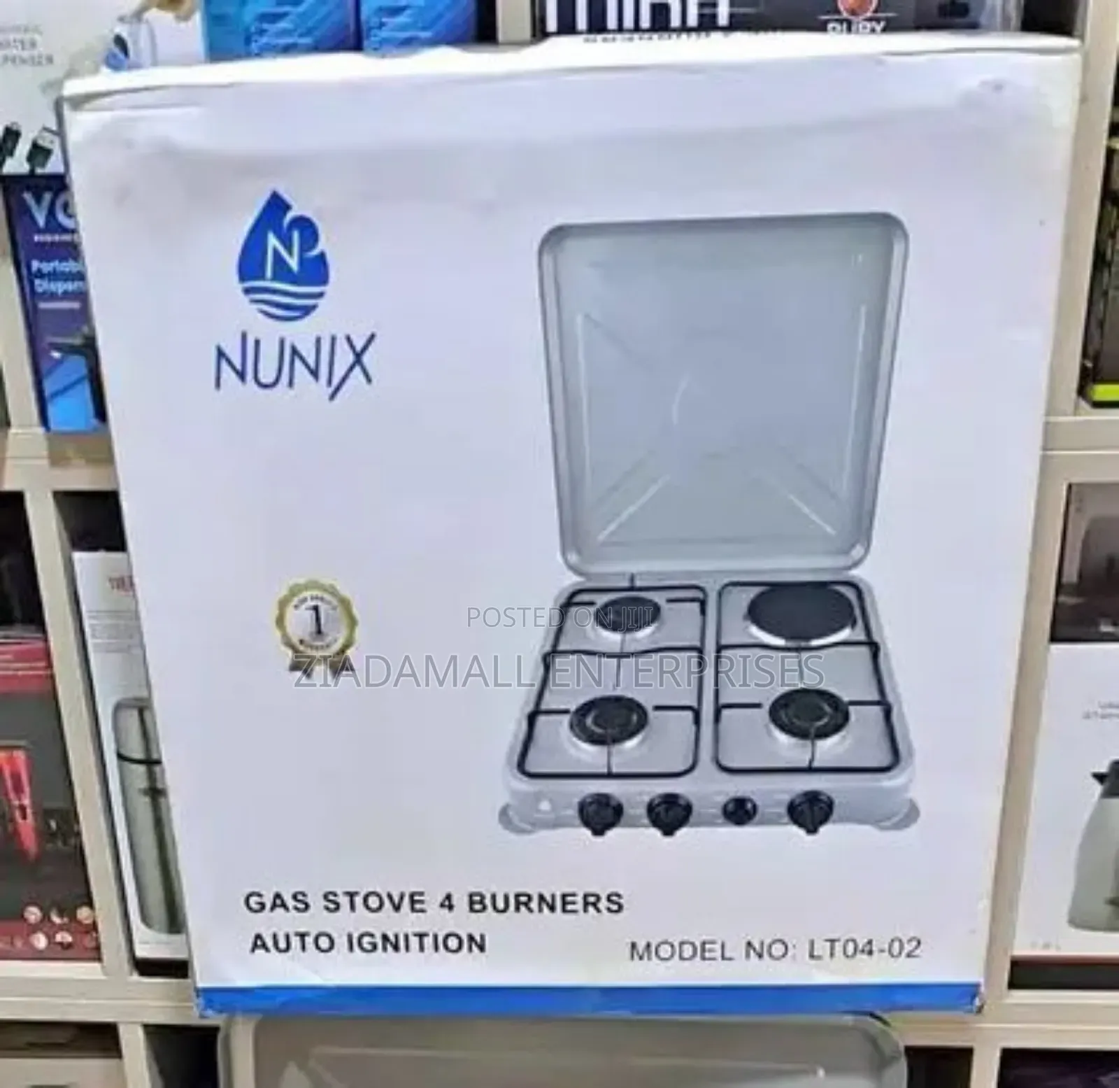 Nunix Cooker Table Top 3gas + 1 Electric Maximum Performance Cooker