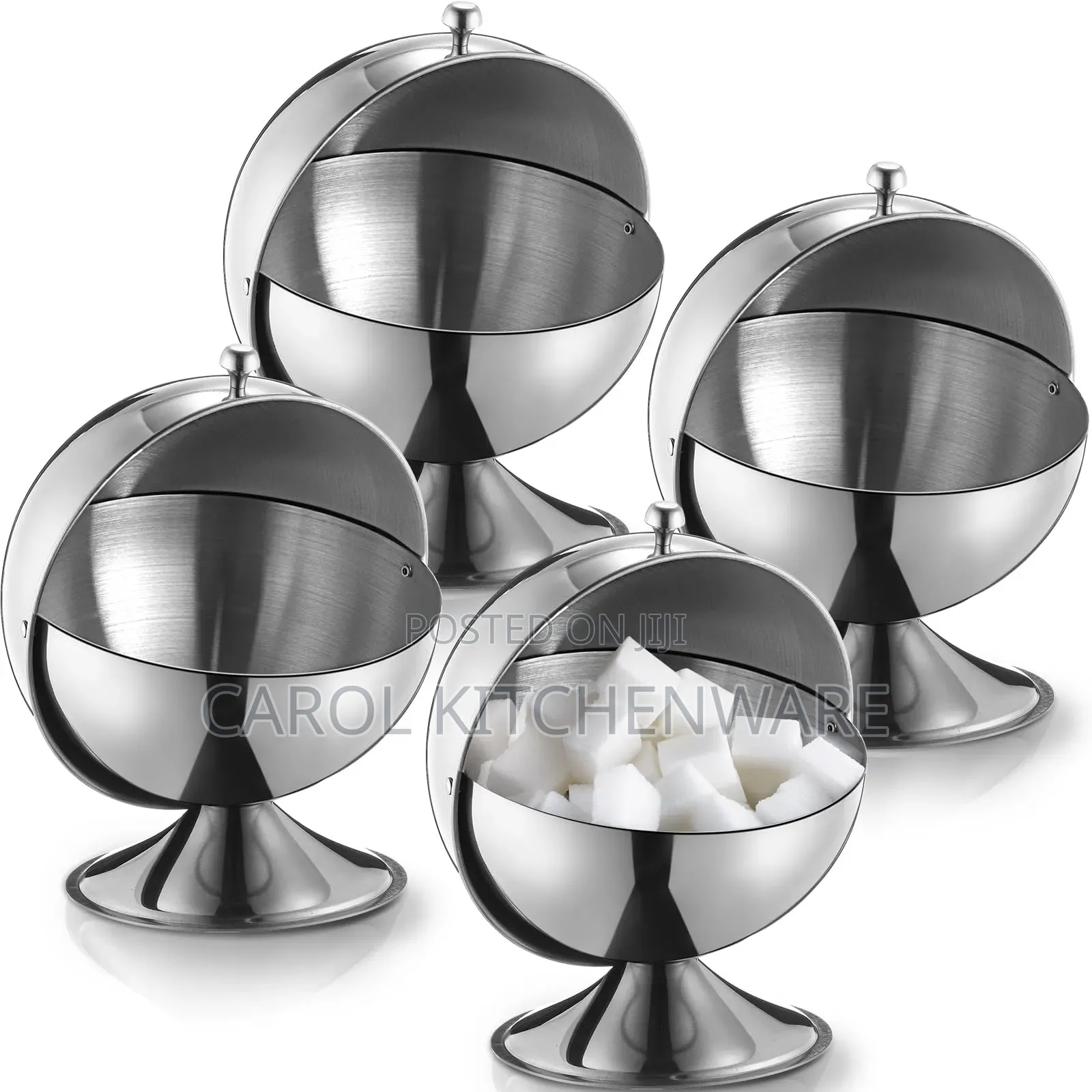 Ball-Shaped Sugar Dish Bowl/Roll Top Sugar Dish Bowl