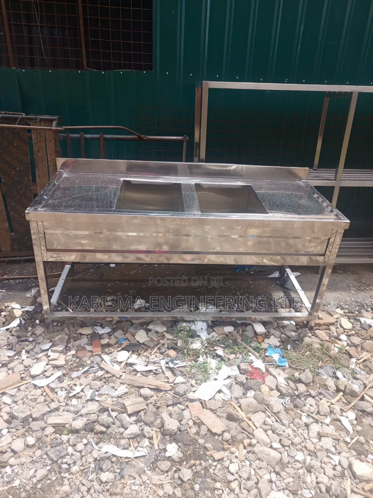Heavy-Duty Stainless Steel Double Sink