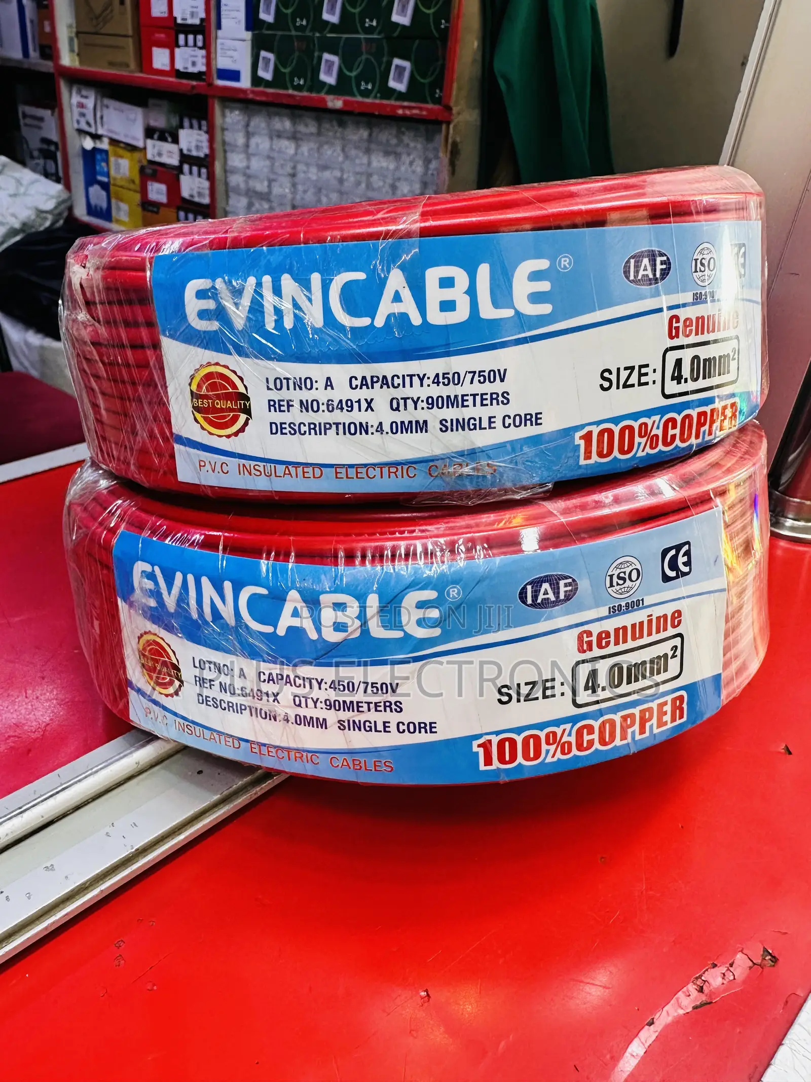 Evincable 4.0mm Red Single Core Wiring Cable 90m – Mheavy Duty Wiring