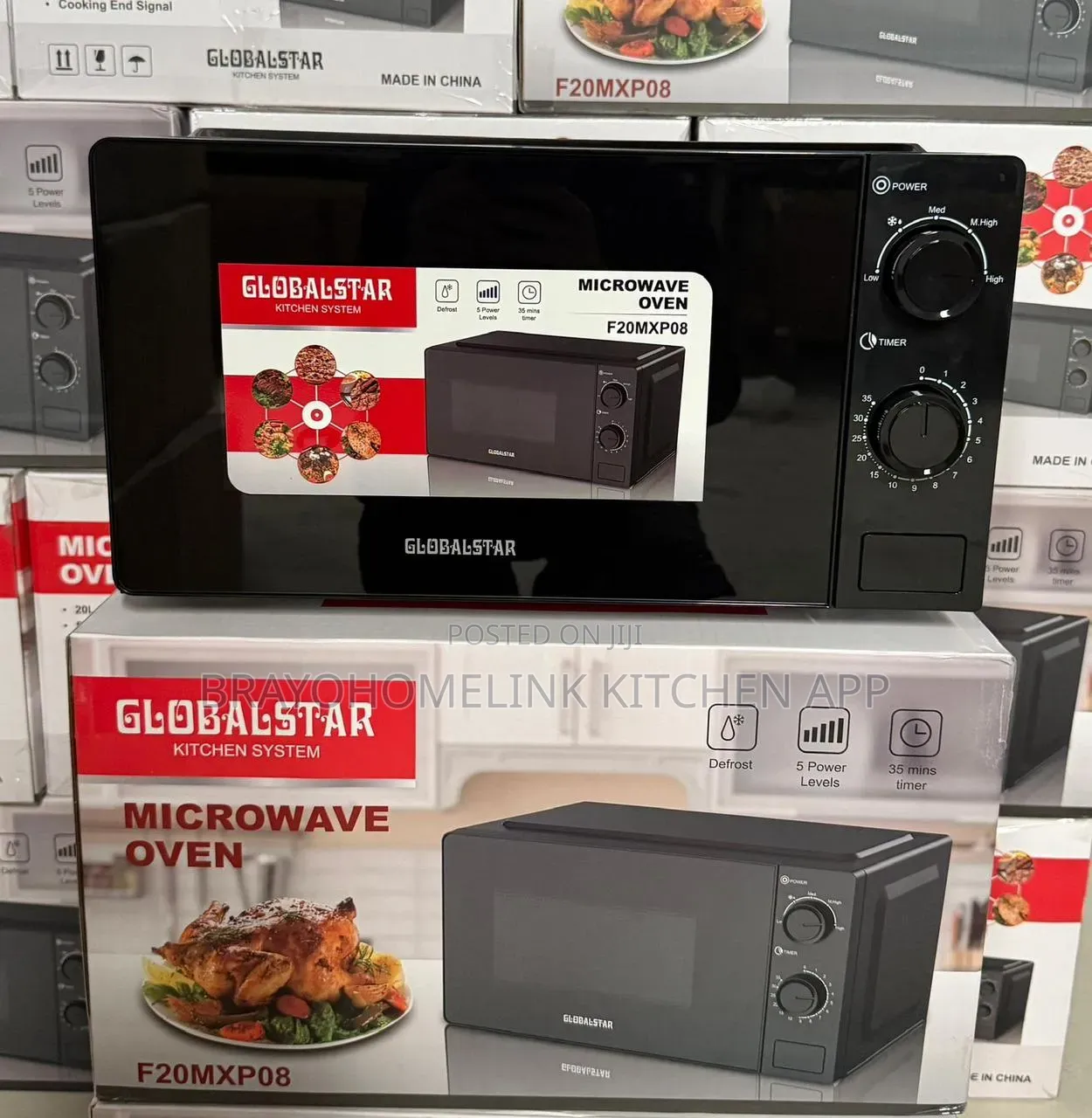 20 Litres Silver Globalstar Manual Microwave