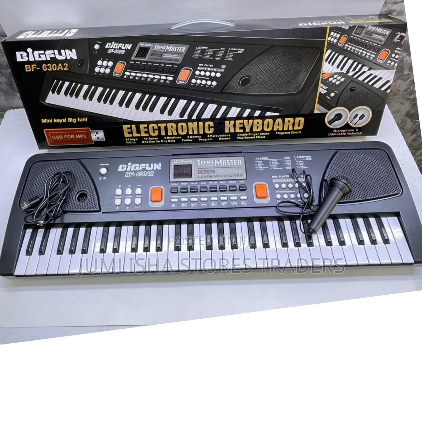 61 Keys Electric Piano With Microphone and Charging Cable