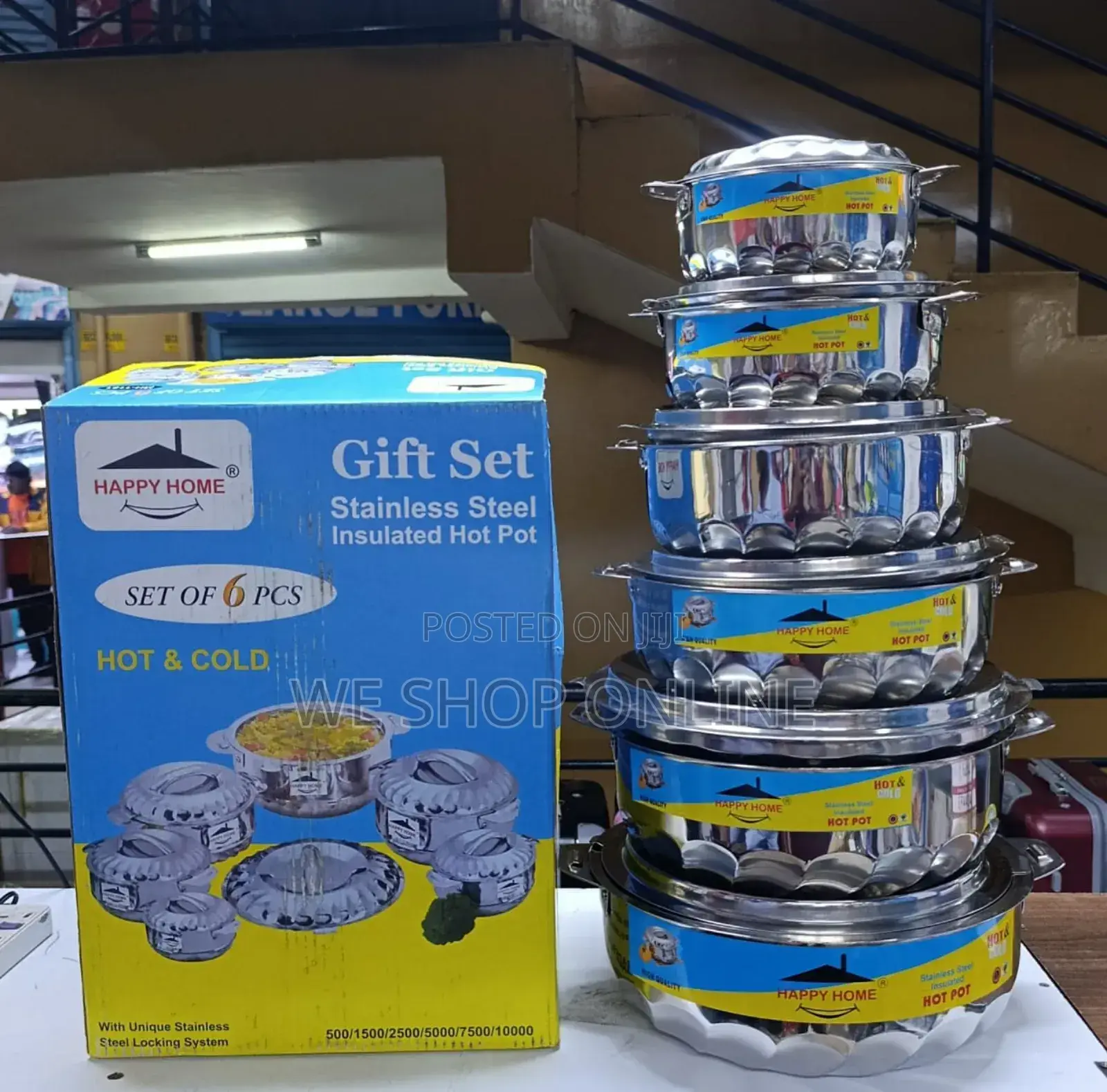 6 PCS Happy Home Stainless Steel Hotpots