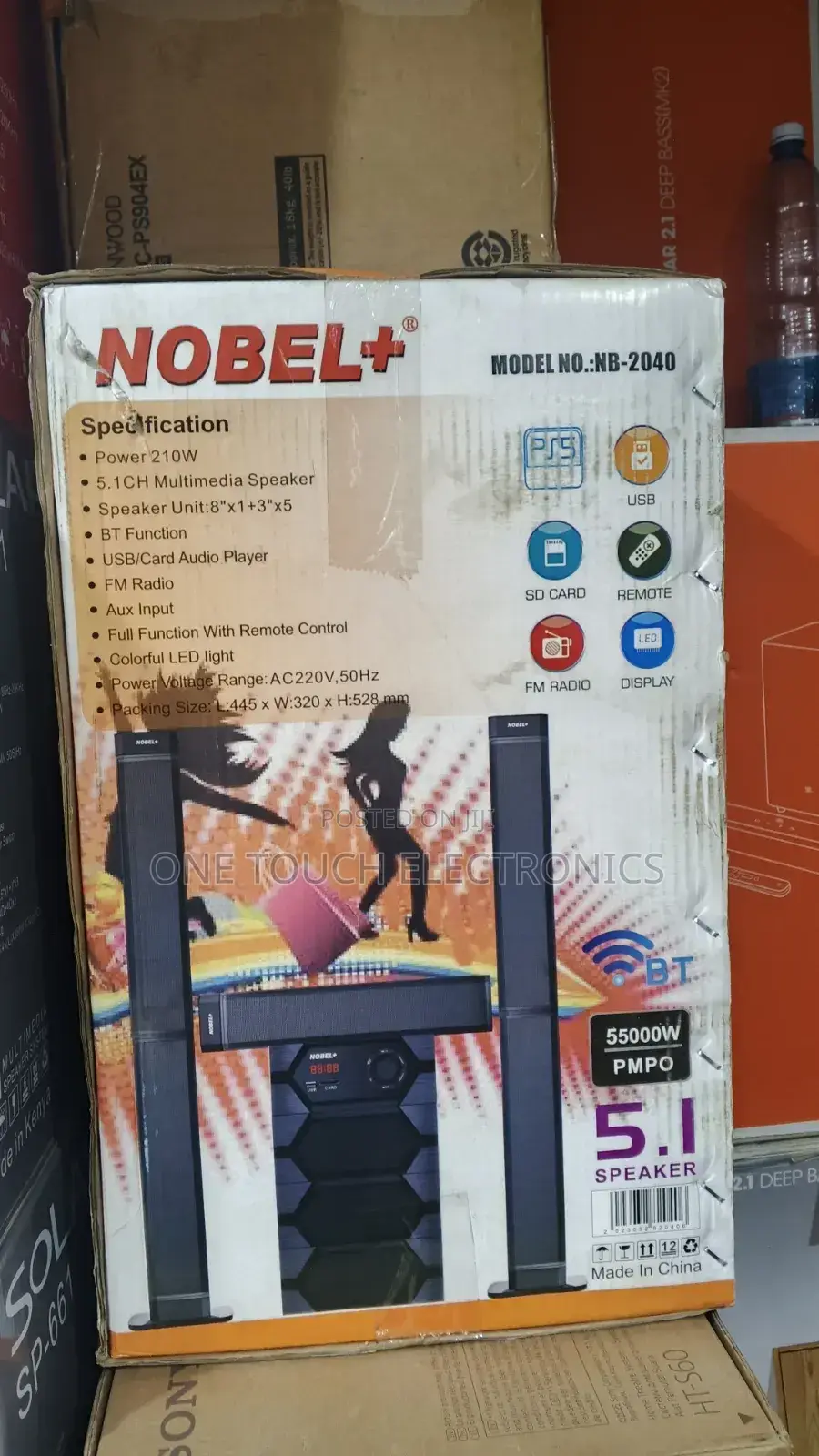 Nobel+ Nb-2040 5.1 Channel Tall Boy Home Theatre Speaker System -