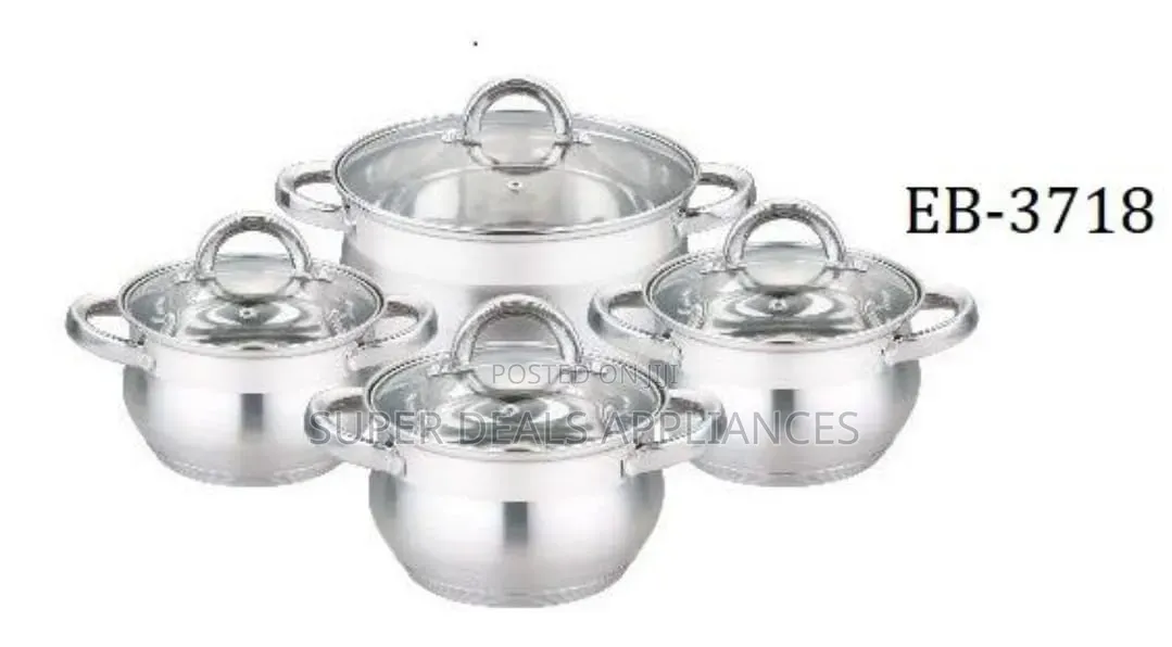 8pcs Edenberg Stainless Steel Cookware Set