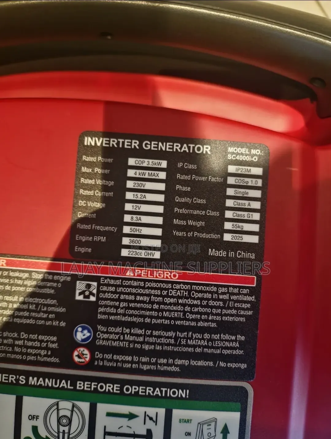 Honda Sc4000i-0 Inverter Generator 4kw