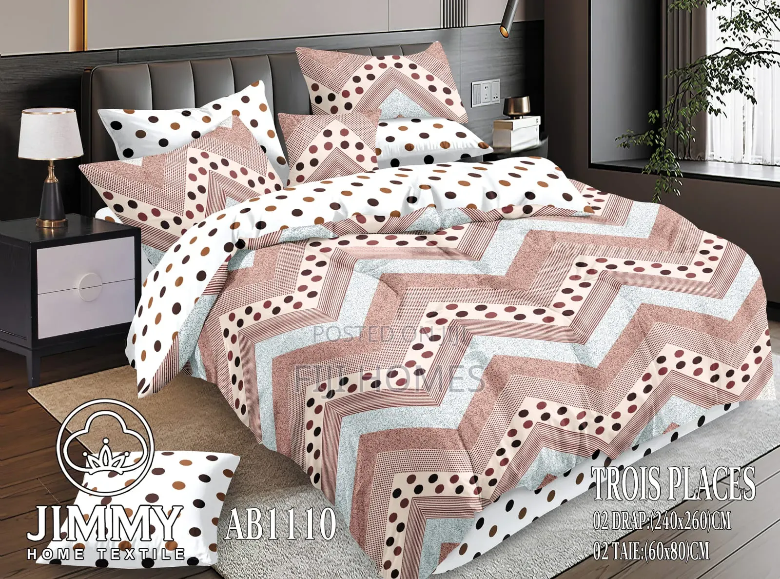 (6pc)Flowered Double Sided Cotton Duvet Cover ~ Size : 6*6/6*7