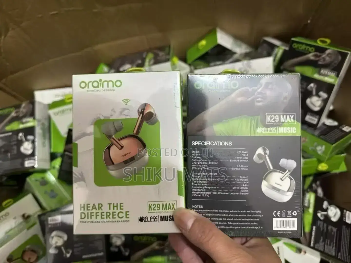 Oraimo Max Wireless Earbuds V5.4, 6h Playtime, Clear Calls