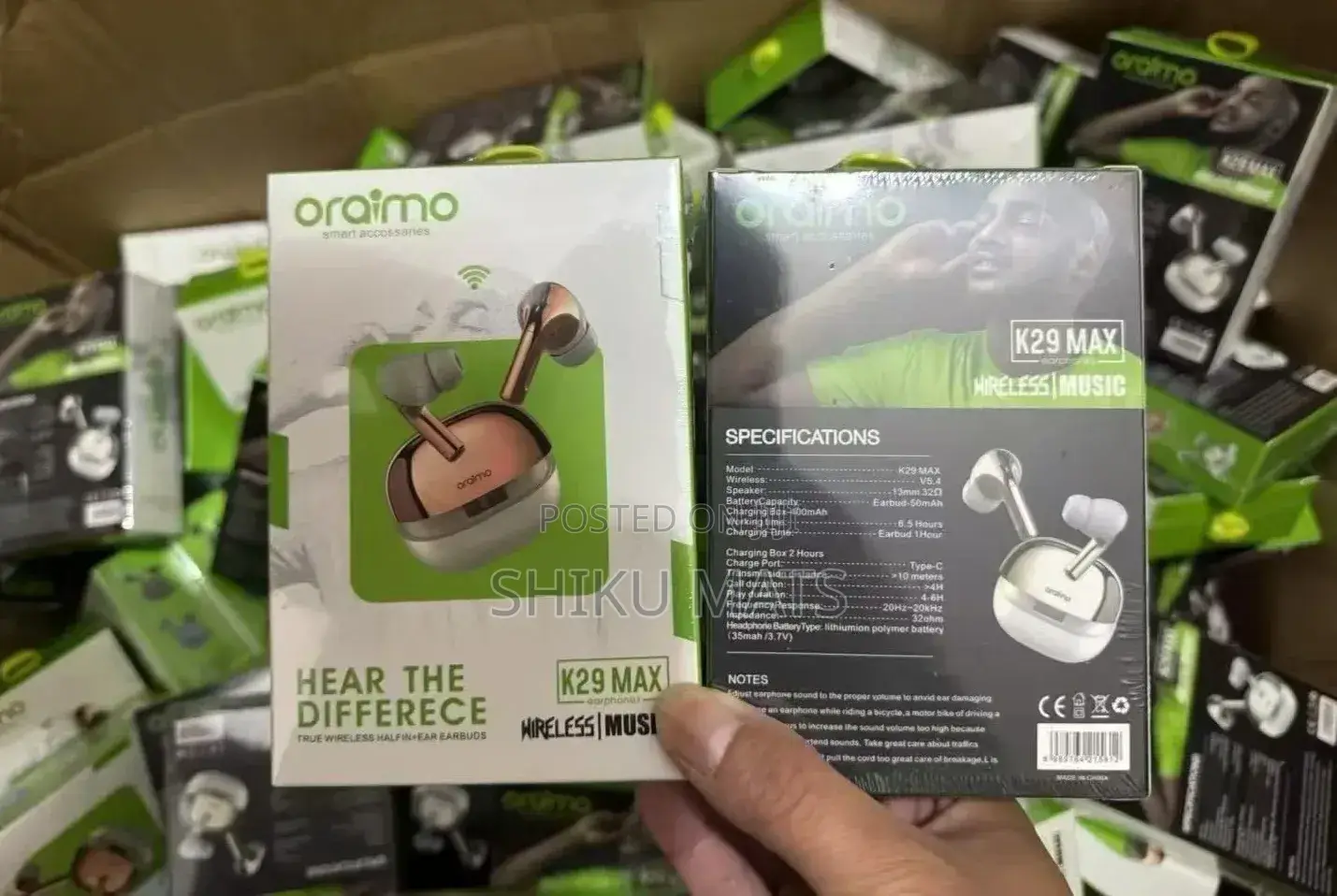 Oraimo Max Wireless Earbuds V5.4, 6h Playtime, Clear Calls
