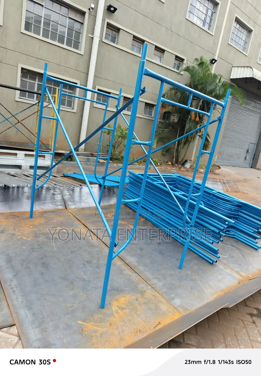 Scaffolding H-Frame Ladders 2m High Blue in Color