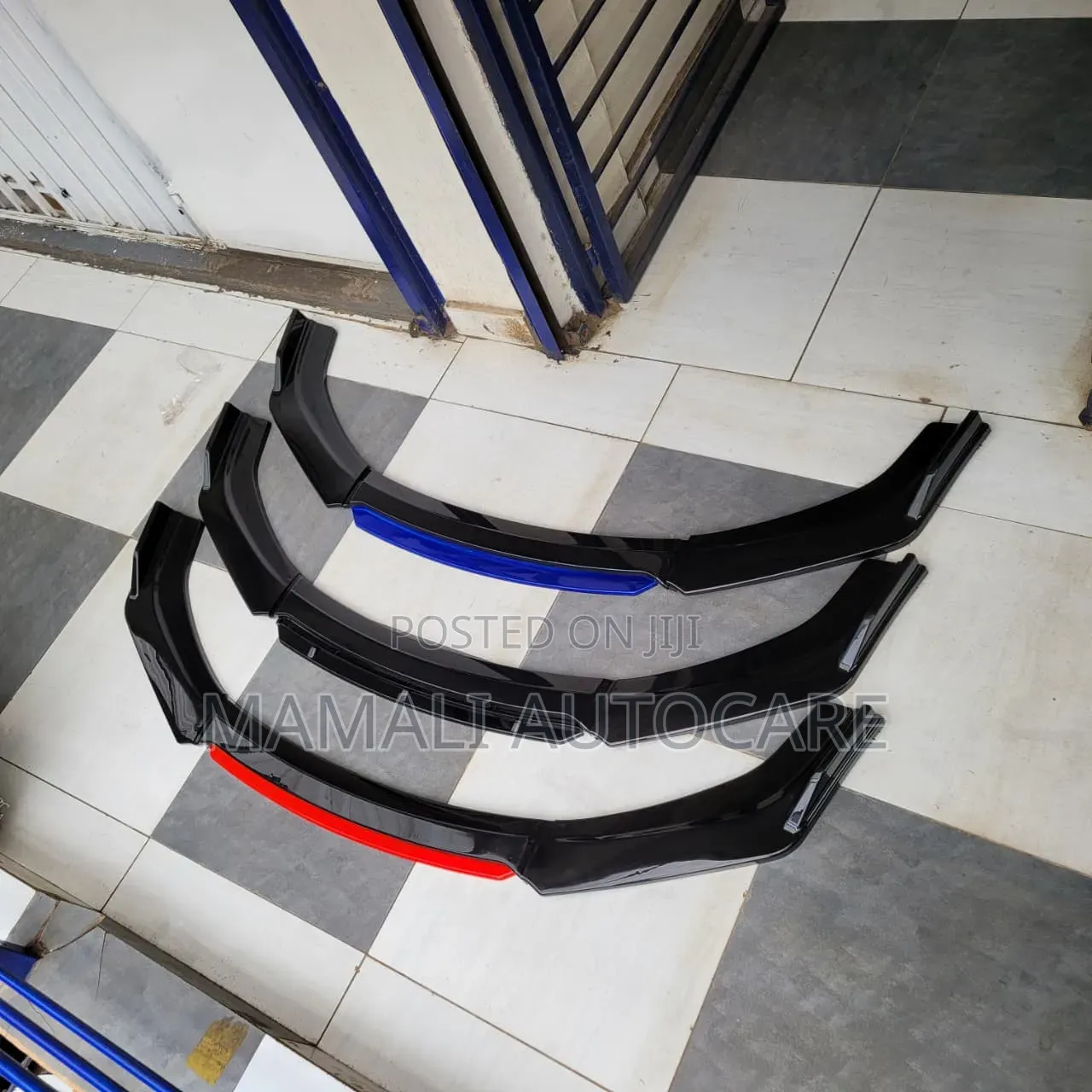 Universal Car Front Lip Spoiler(Colors Black,Black With Red,Blue)