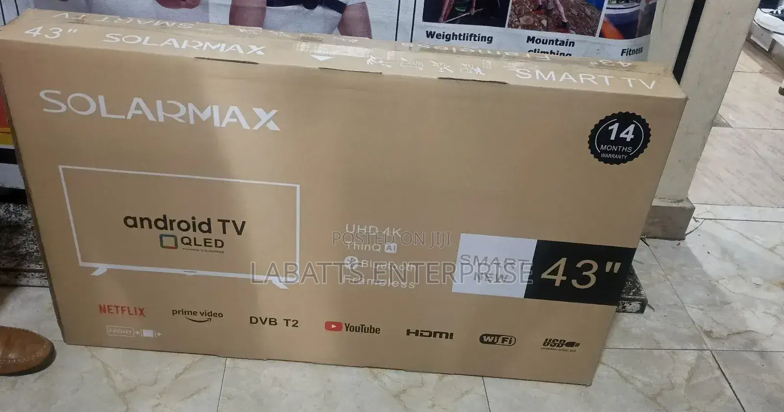 Solarmax 43" Smart Android Digital Bluetooth Qled Enabled Tv
