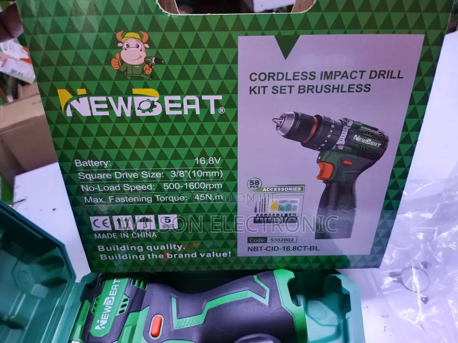 Brushless Drill. New Beat 16.8v