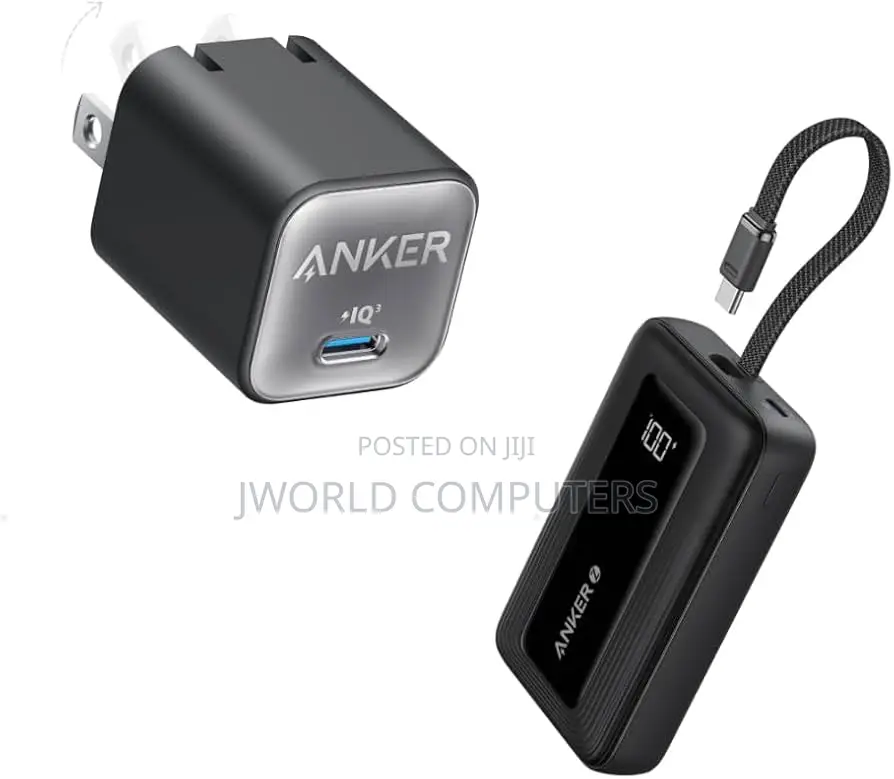 Anker Zolo Charger (30w,P.D 3.0 With Cable)Black