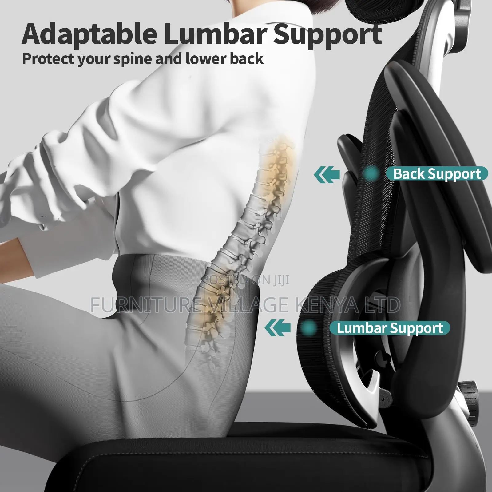 Modern Ergonomic Mesh Seat With Flip Arm's