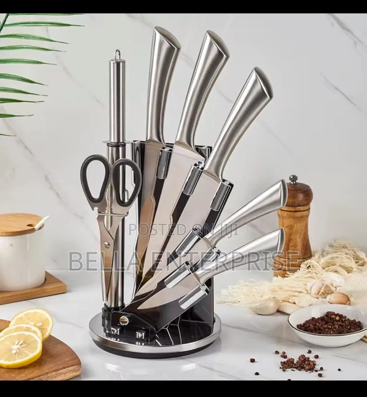 9 Pc Unique Knife Set Stainless