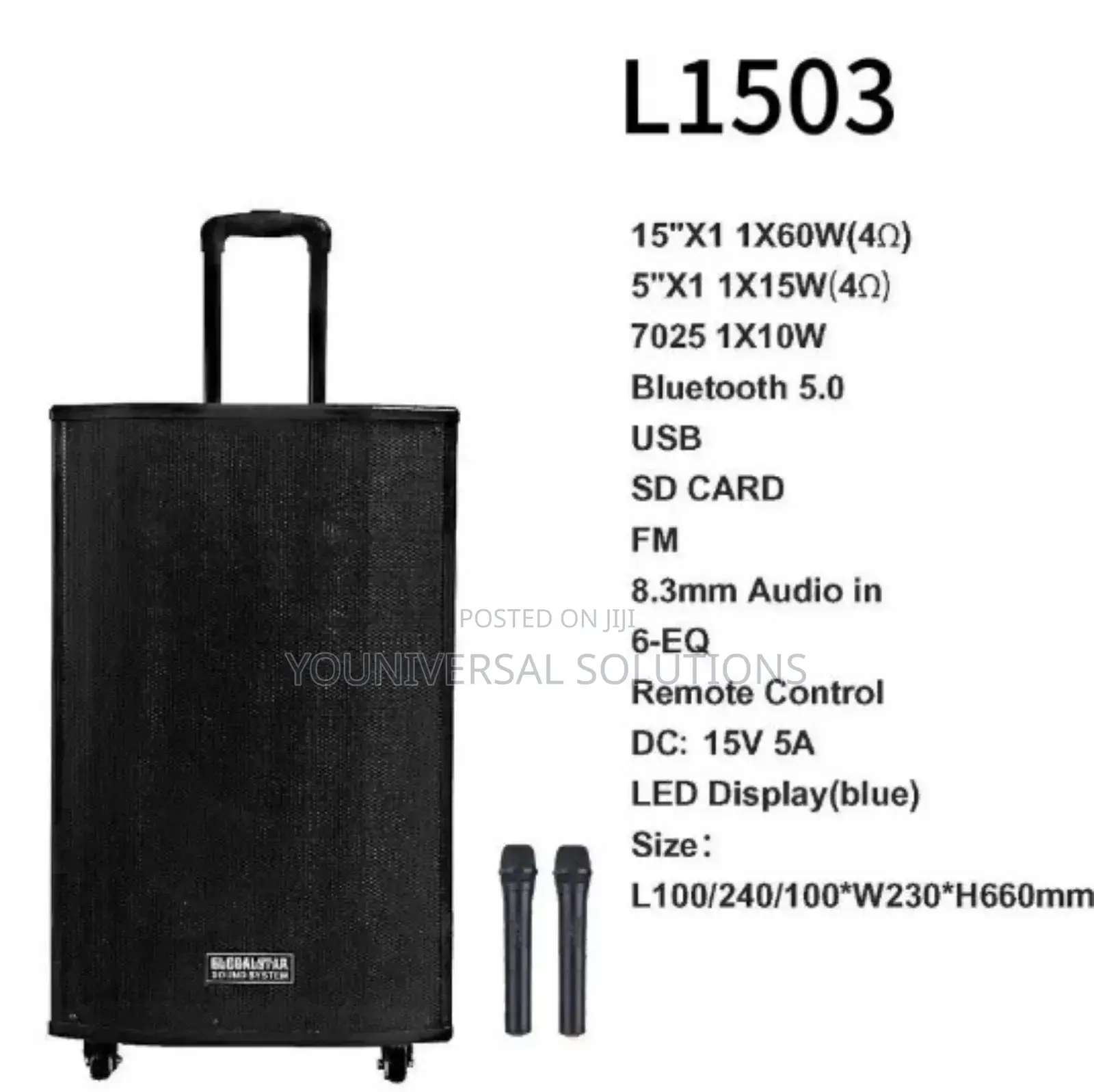 Rechargeable Trolley Speaker L1503