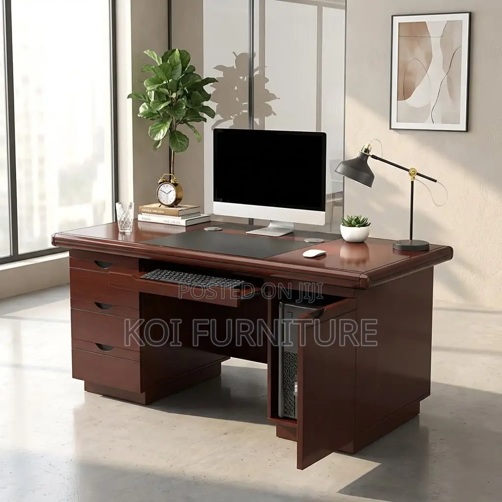 Office Desk; 1.4 Meters Home Office Working Mahogany Executive Desk