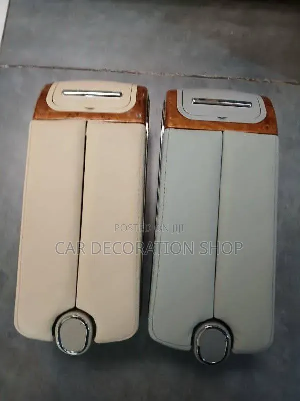 Comfortable Grey or Baije Double Door Armrest Box With Charging Ports