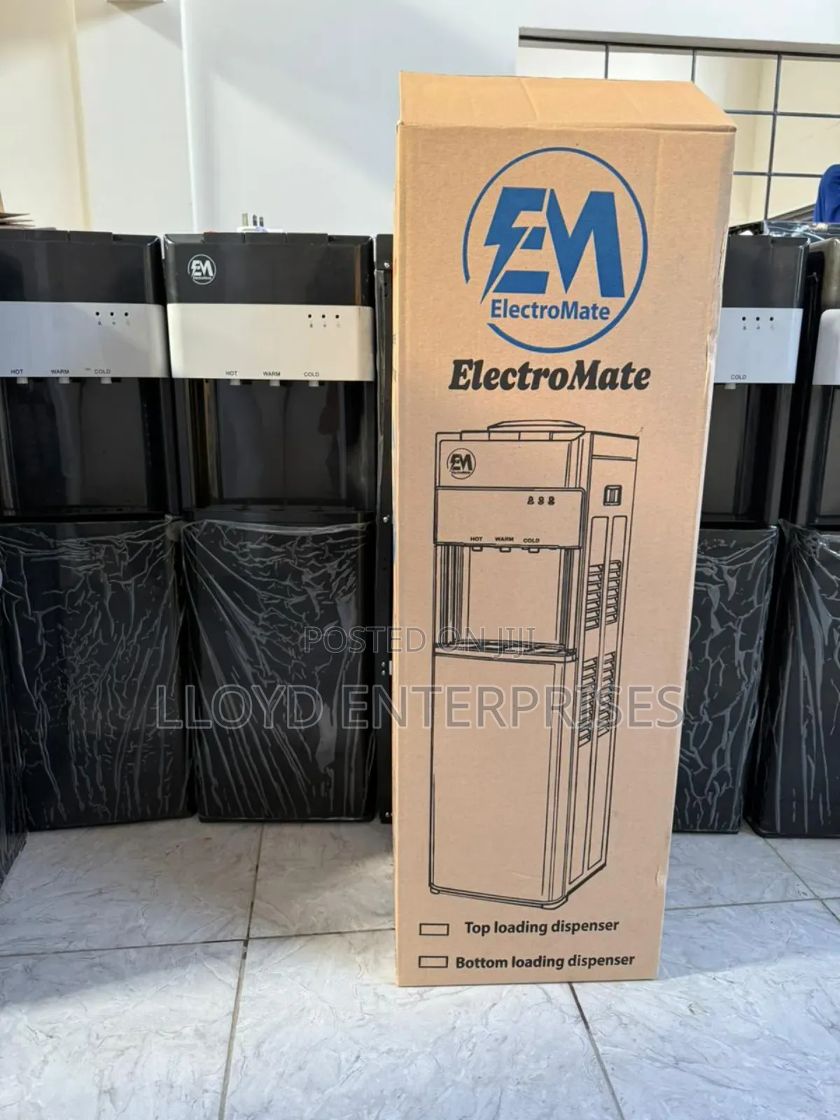 Electromate 3 Taps Black Standing Water Dispenser