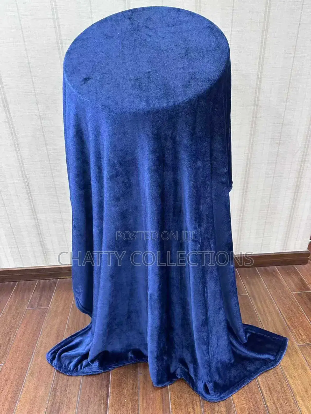 Navy Blue 6 by 6 Plain Fleece Blanket Throw Blankets
