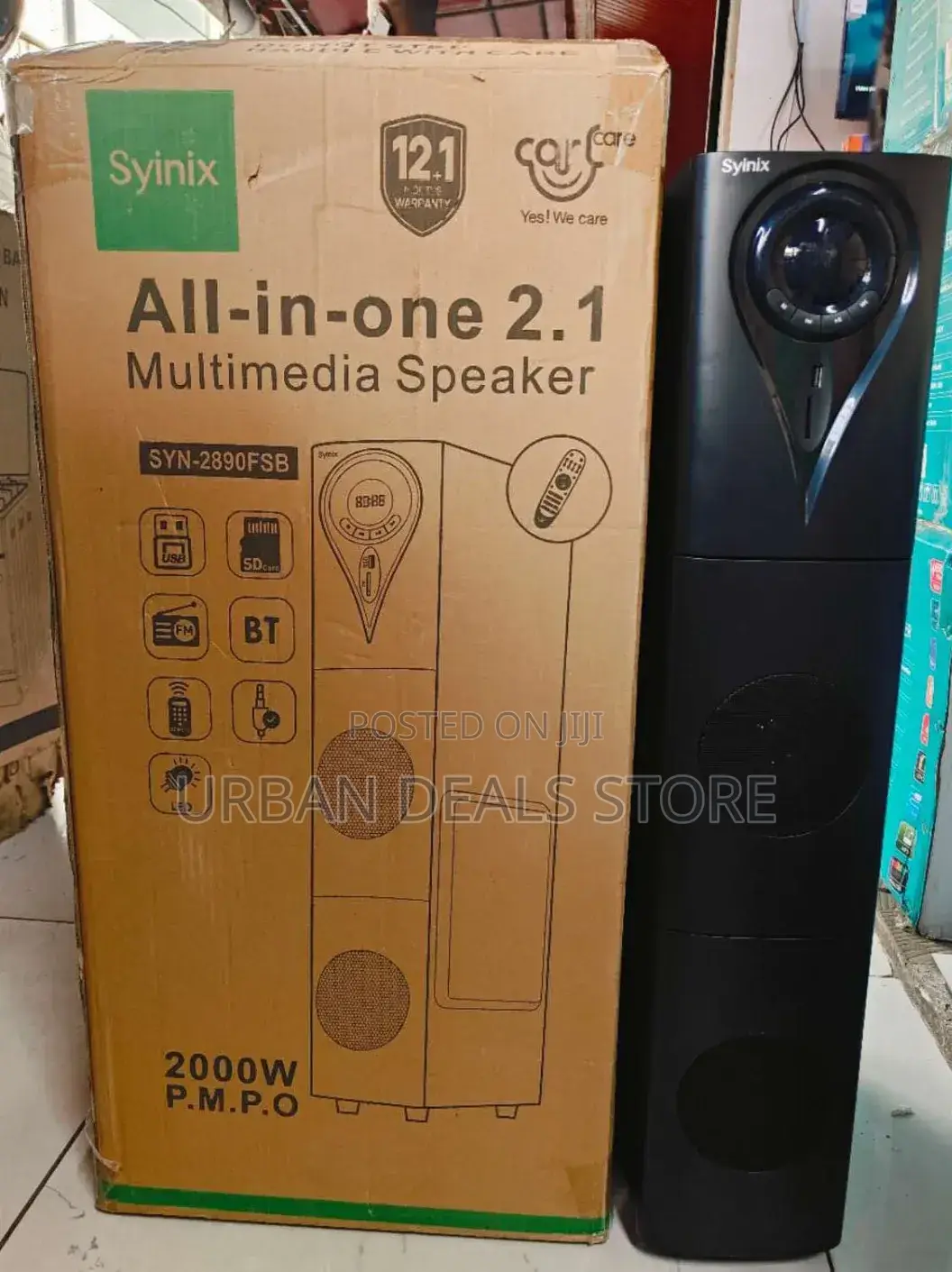 Syinix All-in-One 2.1 Powerful Bass Multimedia Speaker – Syn2890fsb