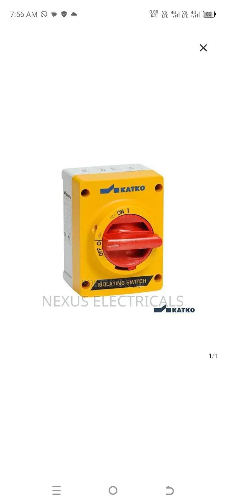 Isolator Switch 3 Pole Katko