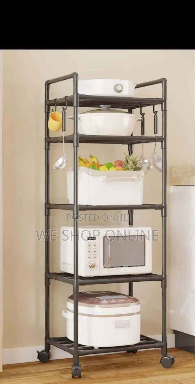 4layer Multifunctional Kitchen Advanced Metallic Rack