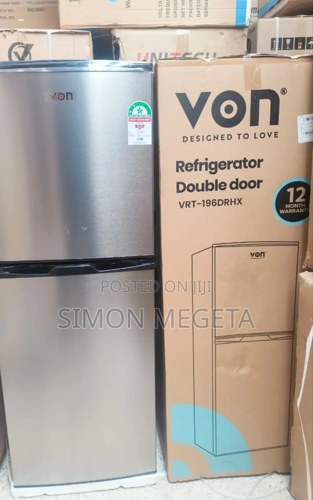 Von 195 Litres VRT-196drhx Double Door Refrigerator Restocked