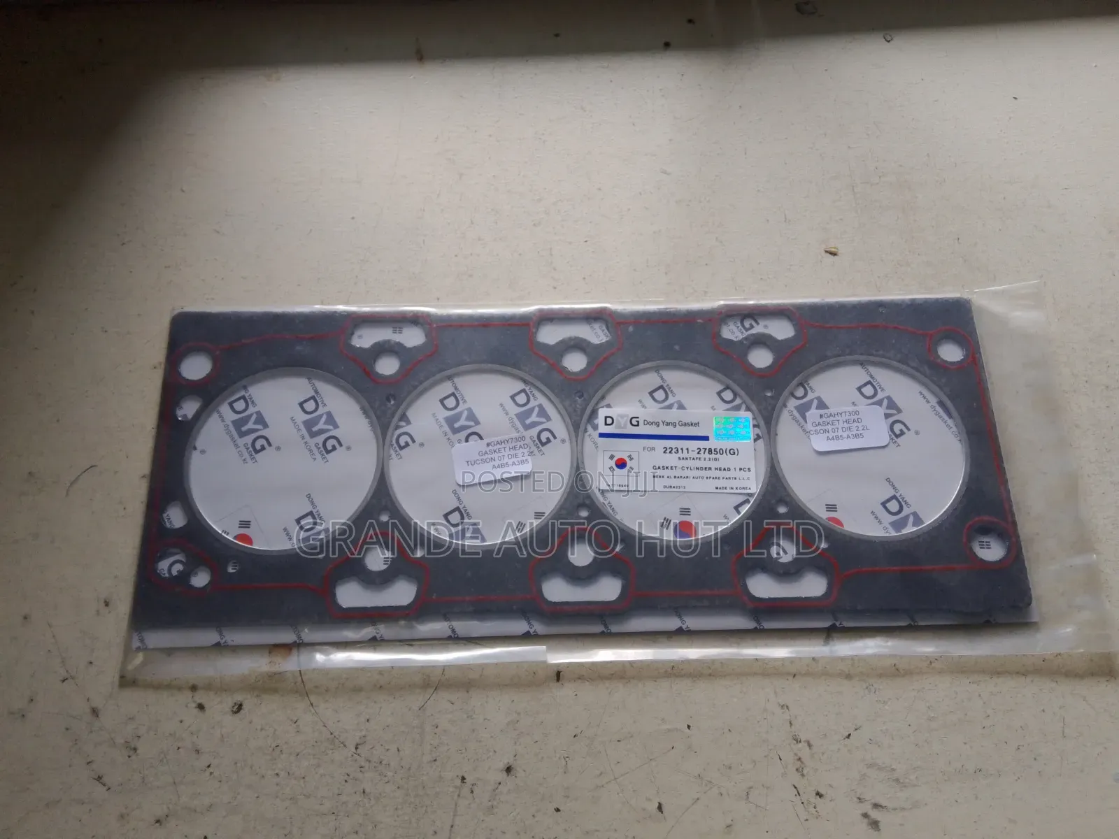 Head Gasket Hyundai Tucson 2007 Diesel 2.2l (Dyg Brand)