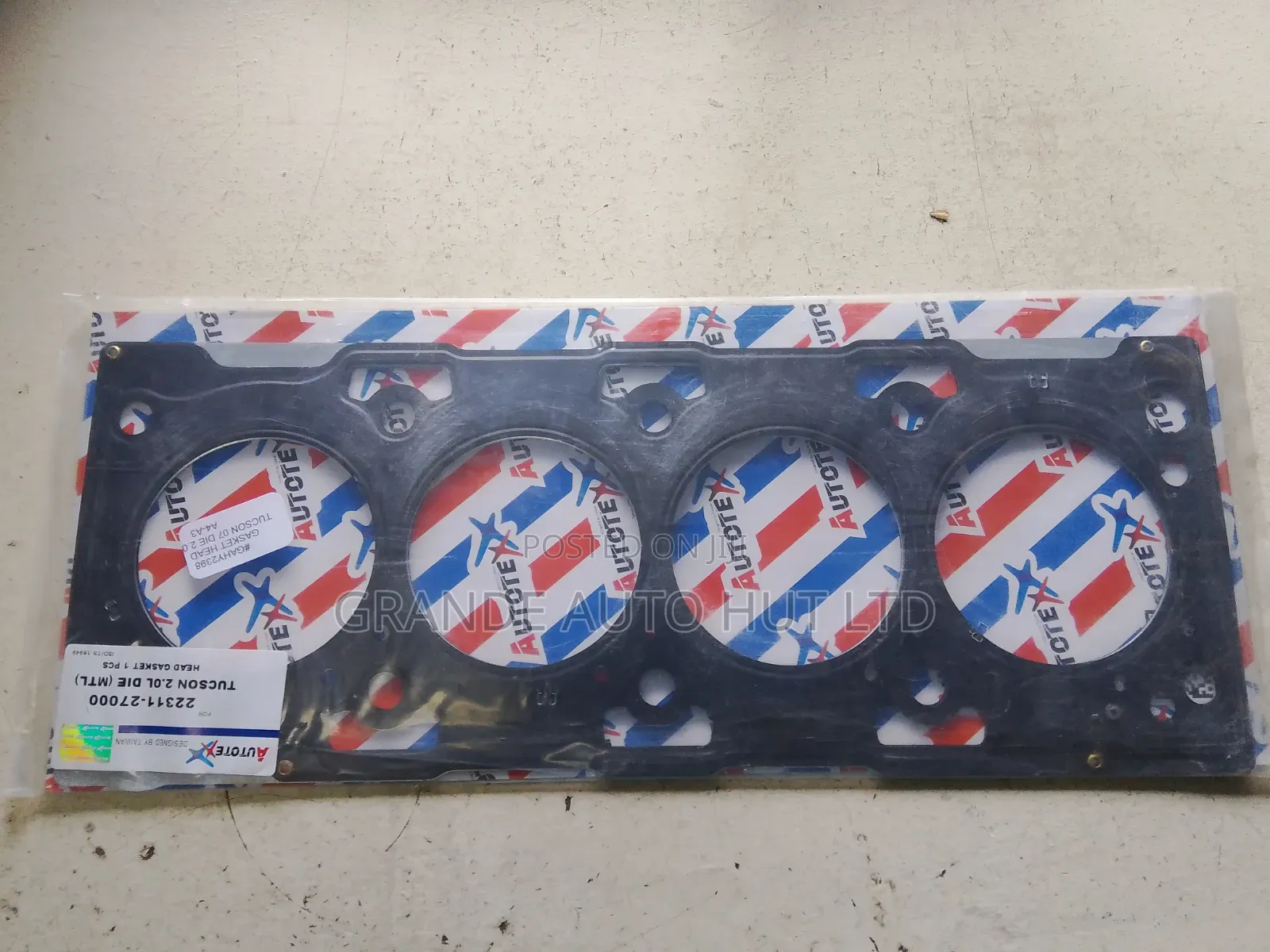 Head Gasket Hyundai Tucson 2007 Diesel 2.0l (Autotex Brand)