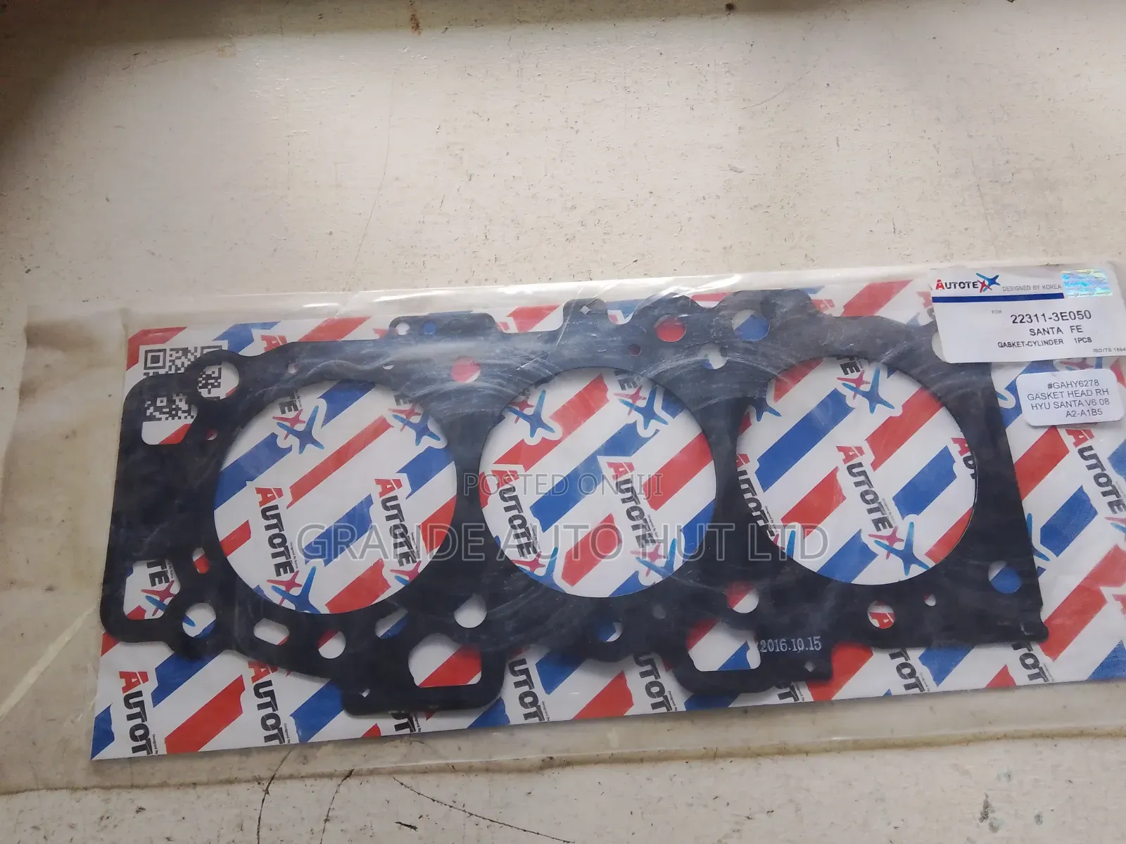 Right Side Head Gasket Hyundai Santa Fe V6 2008 (Autotex Brand)