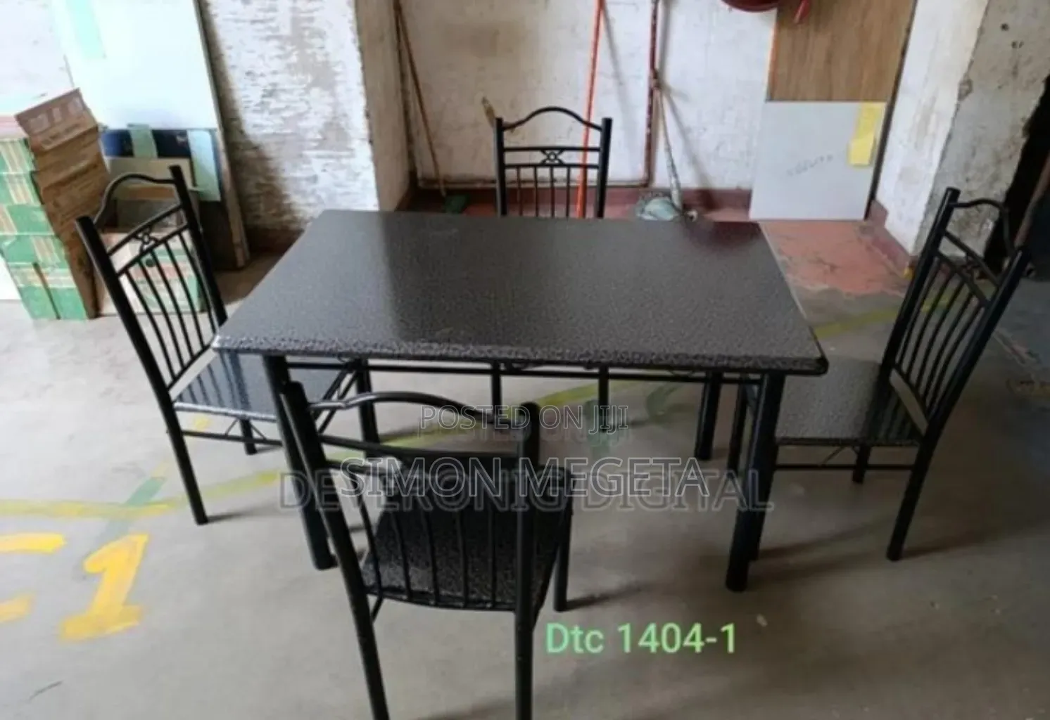 Marble Black 4sitter Dinning Table