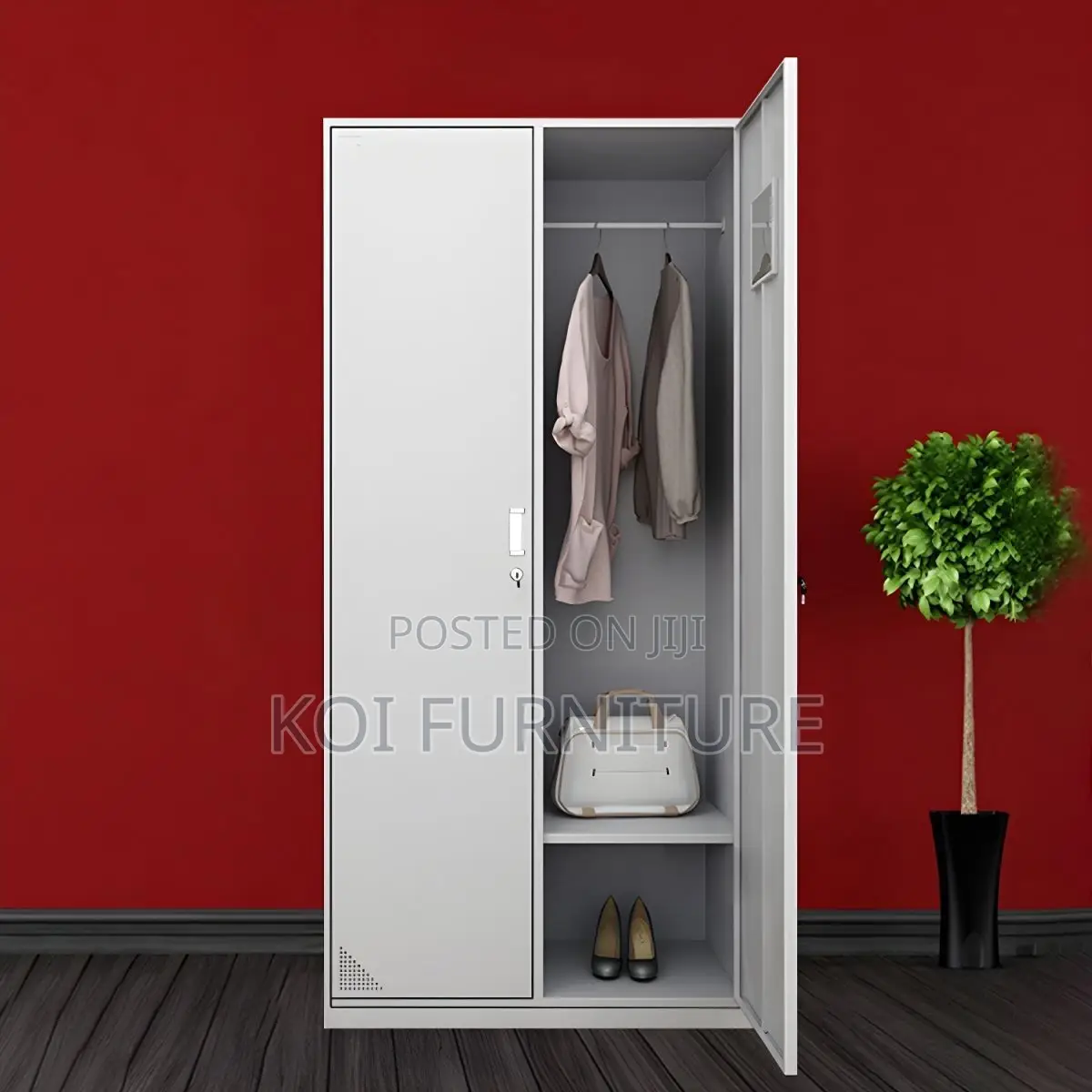 Office Cabinet; Two Doors Gray Office Executive Filing Cabinet
