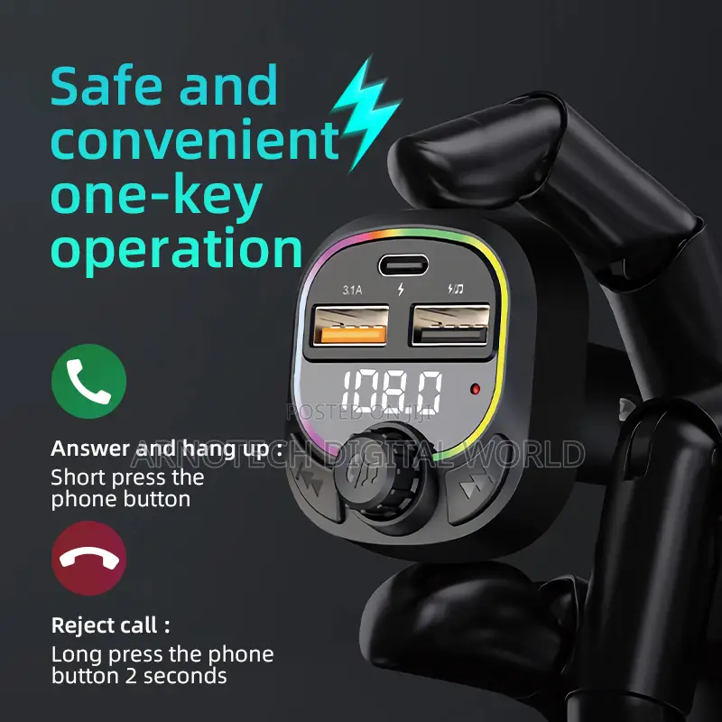 X31 Bluetooth Car Fm Transmitter and Mp3 Player Modulator