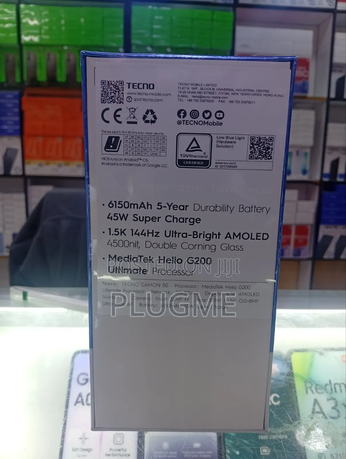 New Tecno Camon 50 256 GB Black