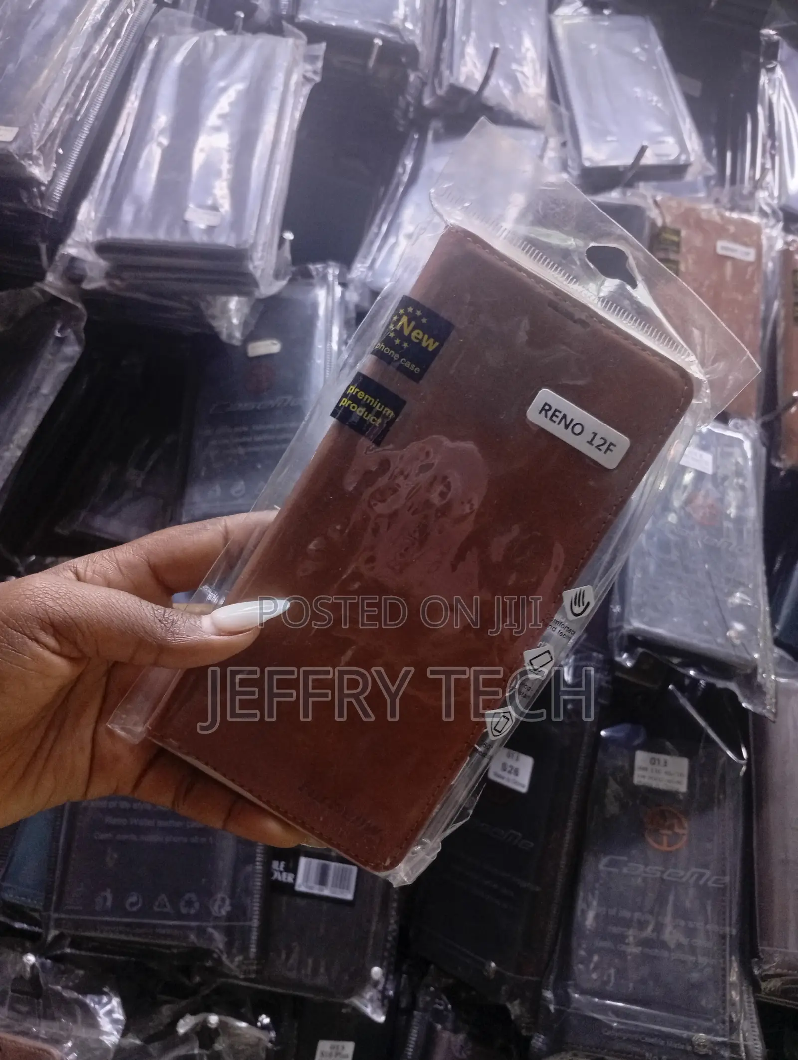 Brown "Caseme" Brand Wallet Flip Case for the Oppo Reno 12f.