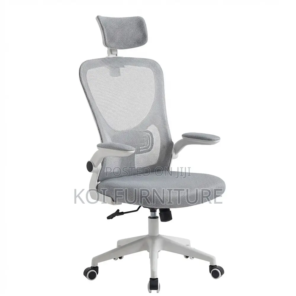 Office Chairs; Orthopedic High Backrest Seat With Fabric Headrest