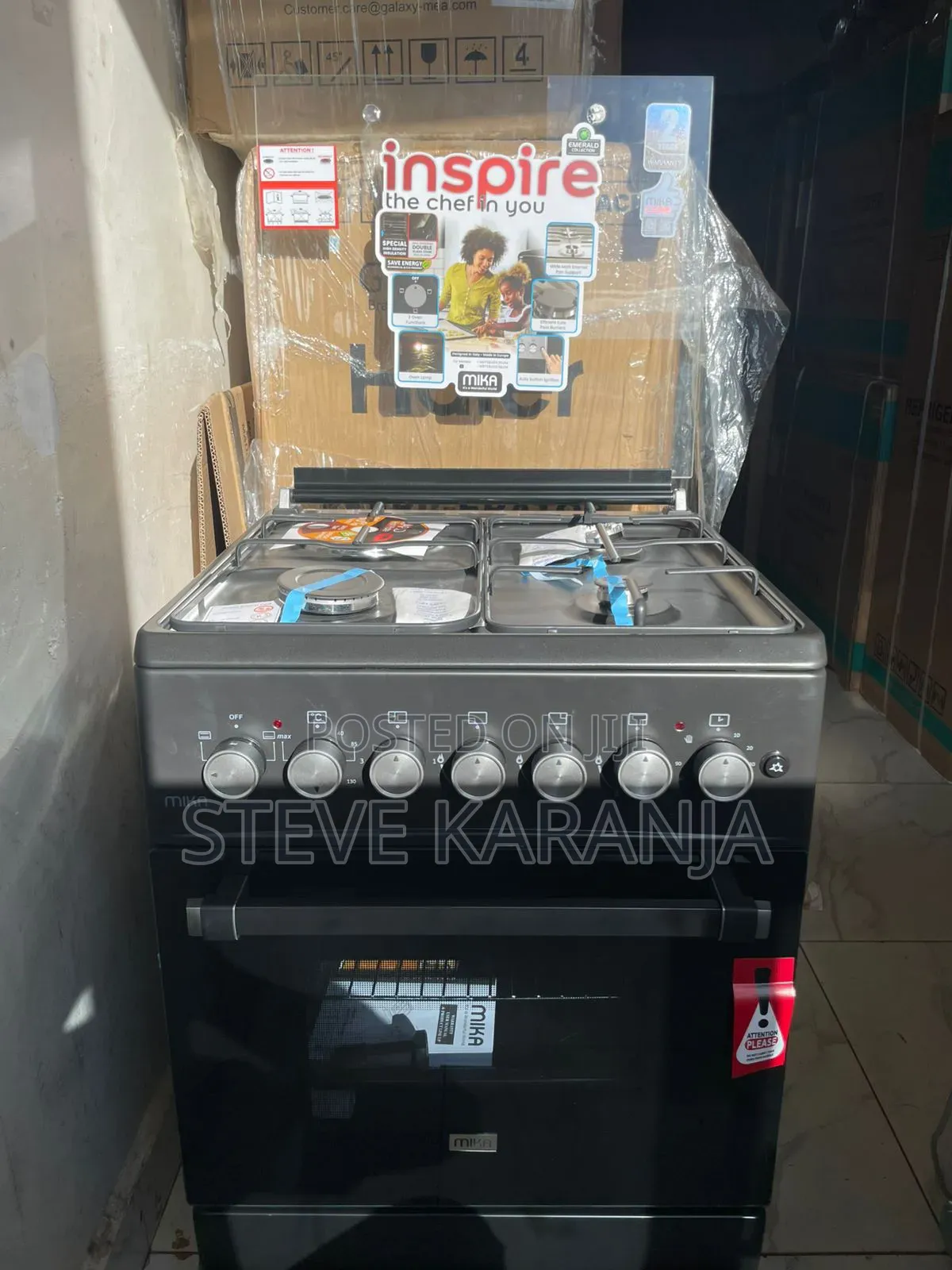 Mika 58*58 3+1 Standing Cooker Color Black