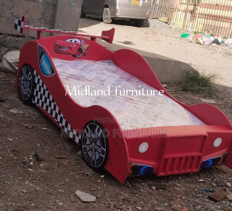 Mc Queen Race Car Bed for Children With Lights