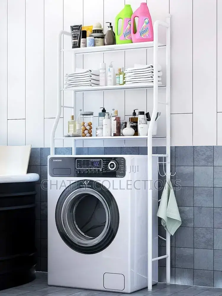 White Washing Machine Organiser Rack