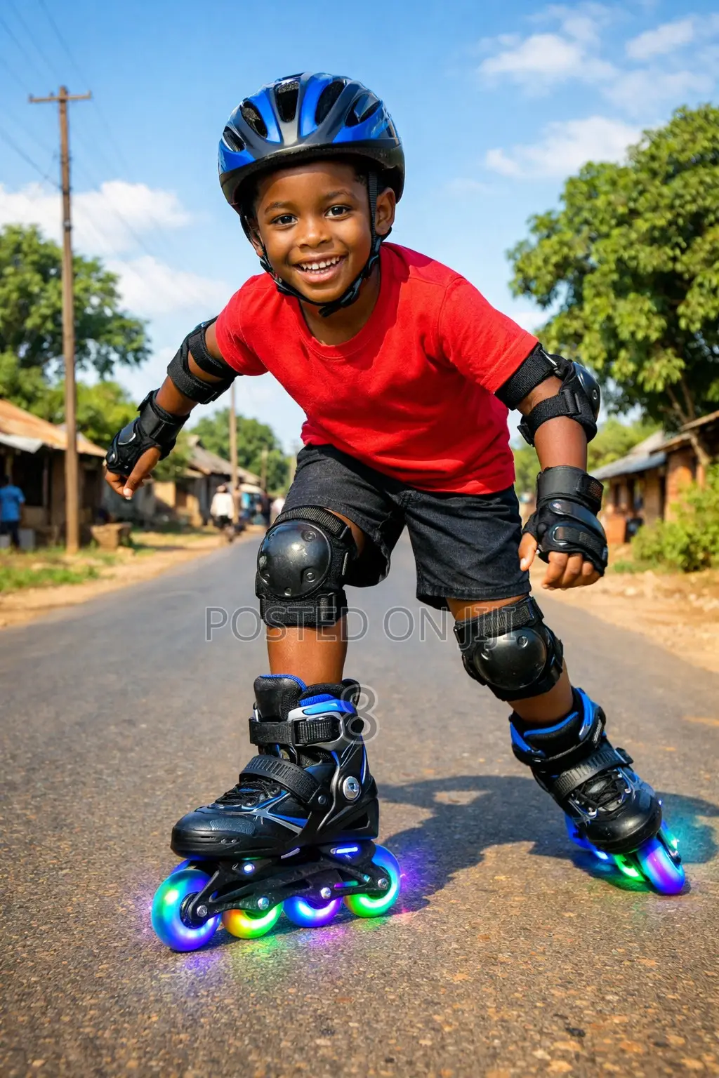 New Kids Roller Shoes With Helmet and Pads