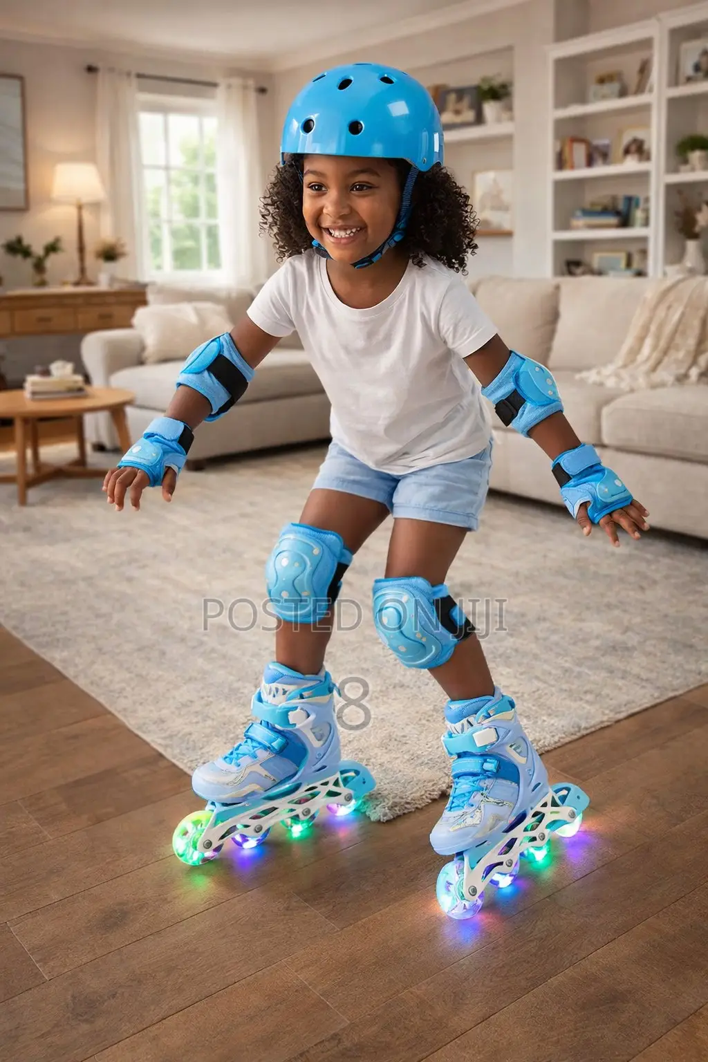 Kids Outdoor Skates With Knee and Elbow Pads