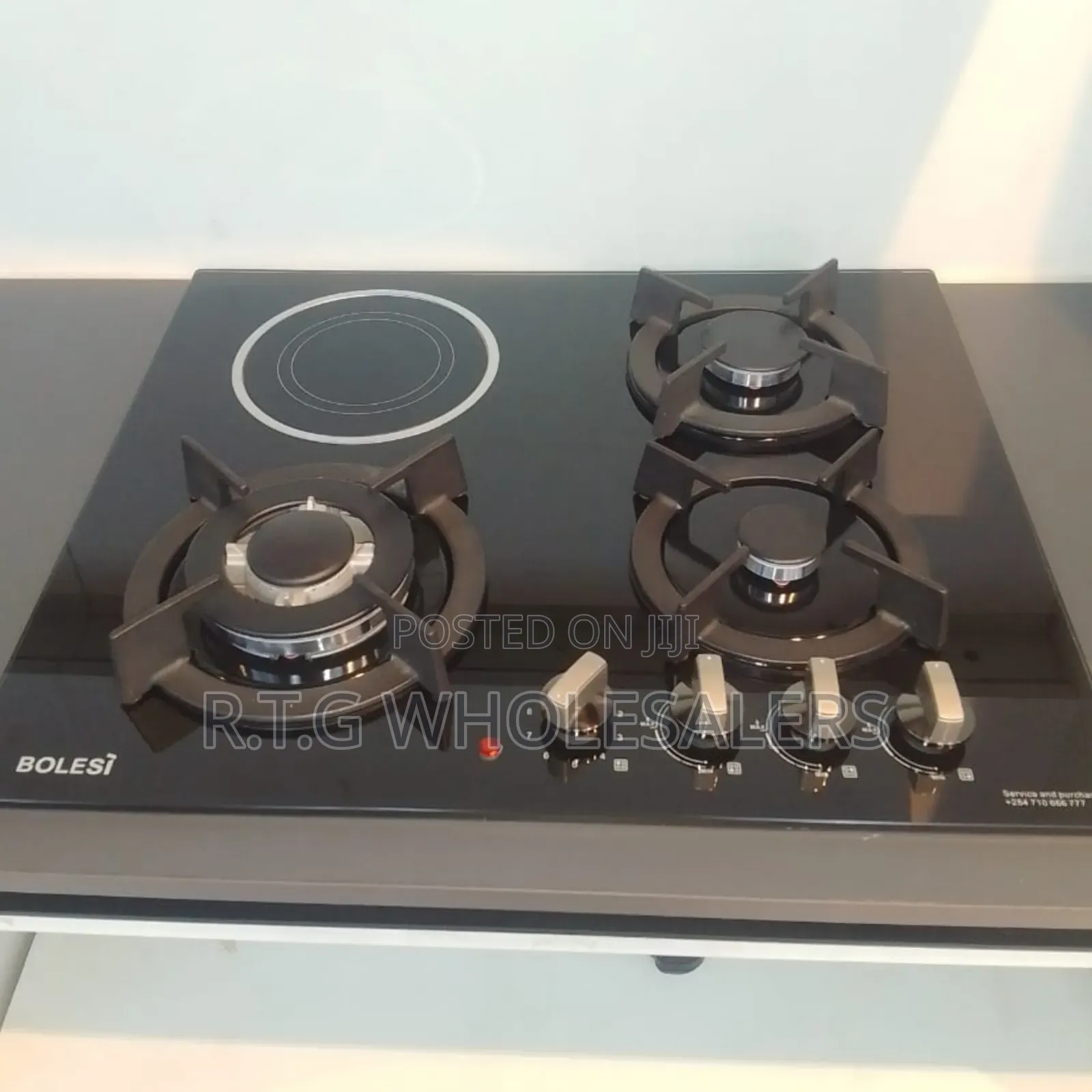 Bolesi 3+1 Burner Tempered Glass Inbuilt Hob